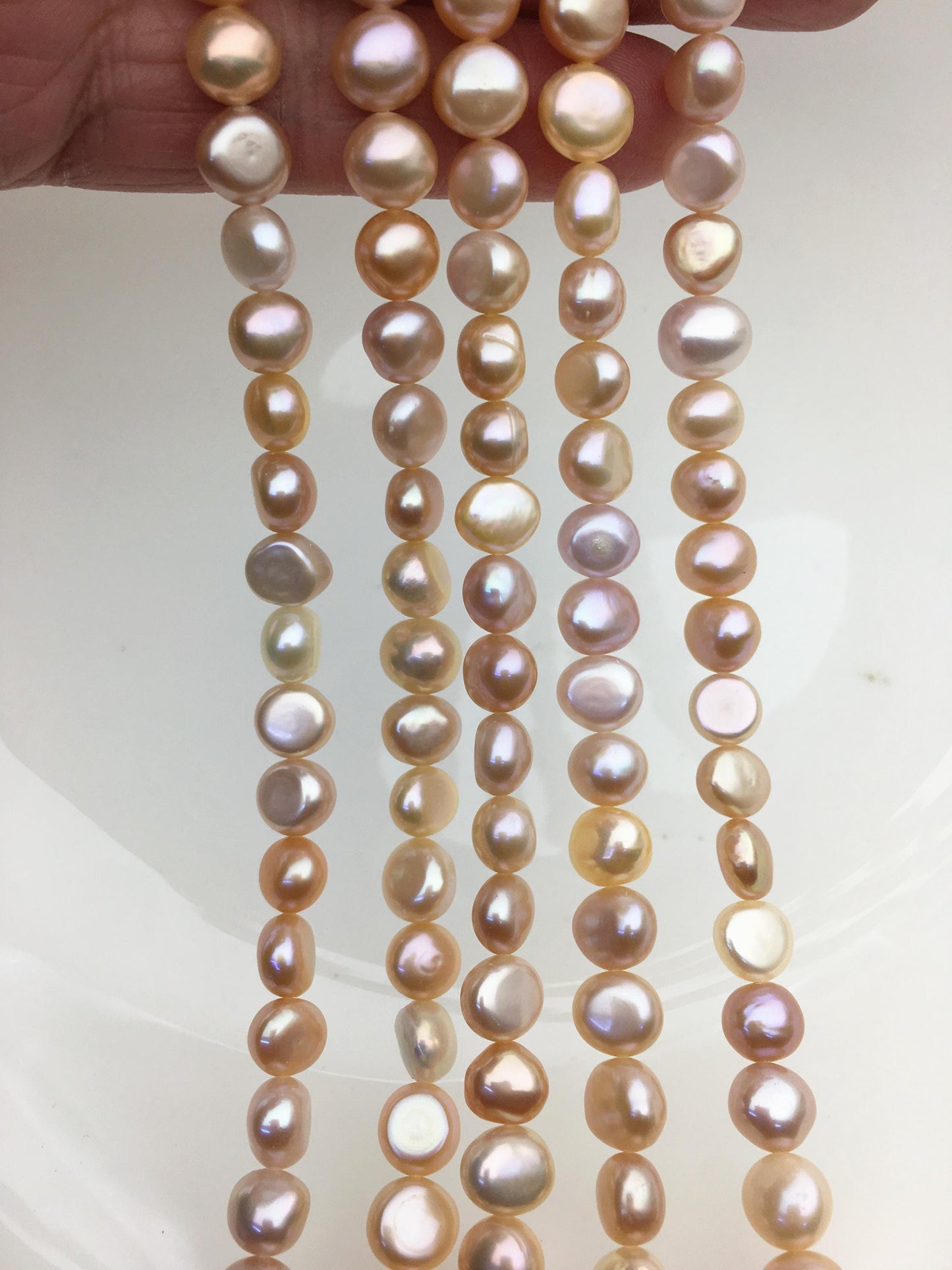 AAA 7-8mm mix color nugget freshwater pearls,irregular nugget freshwater pearl strand,LM7-T9