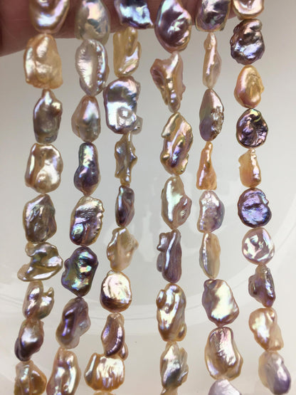 AAA 9-11mm natural pink purple thick keshi Freshwater Pearl,DIY Loose Freshwater Pearl,ZS-200-121-30