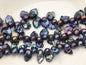 15.5'' A 12-17mm black blue flame ball pearl,FL15-2A-5-33
