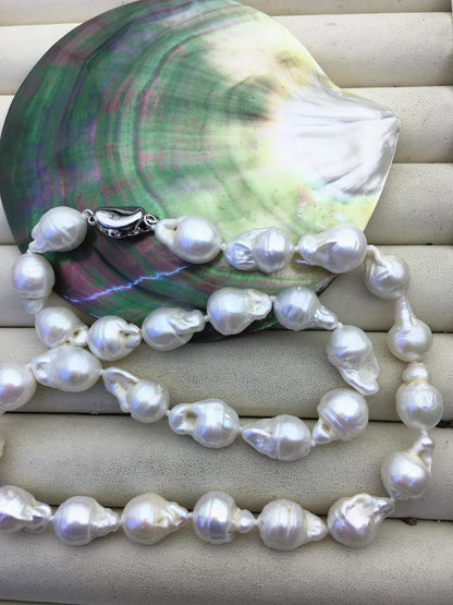 17'' AA 9-11mm white mini baroque Flame ball freshwater Pearl necklace,genuine freshwater Pearl necklace,NPN1-T63-14