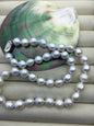 High Luster!17.5'' AAA 8-10mm white baroque drop edison freshwater Pearl necklace,genuine Natural Pearl Necklace,NPN1-T30-2