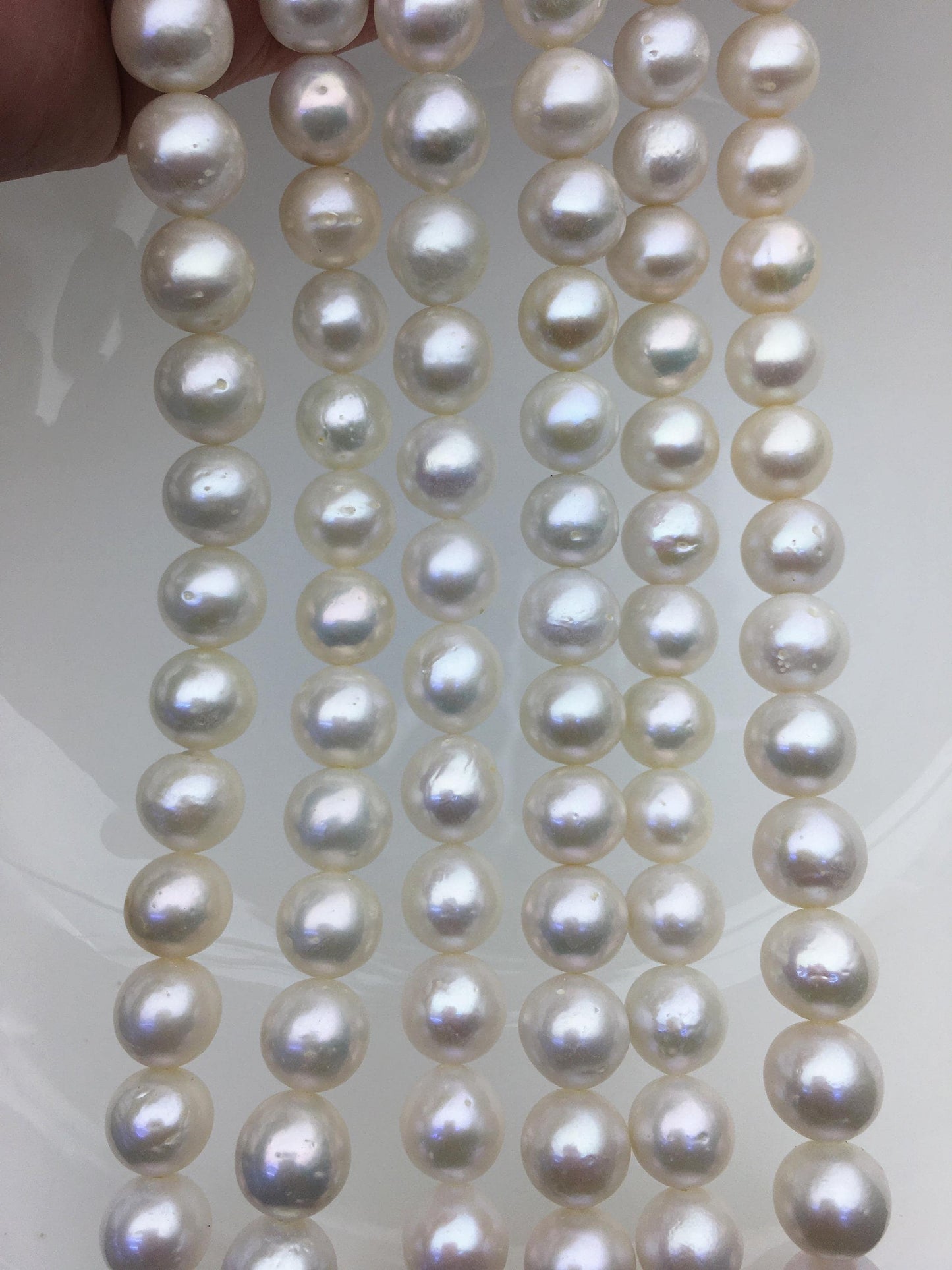 AA 9-11mm white round freshwater pearls,RP9-2A-1