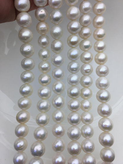 AA 9-11mm white round freshwater pearls,RP9-2A-1