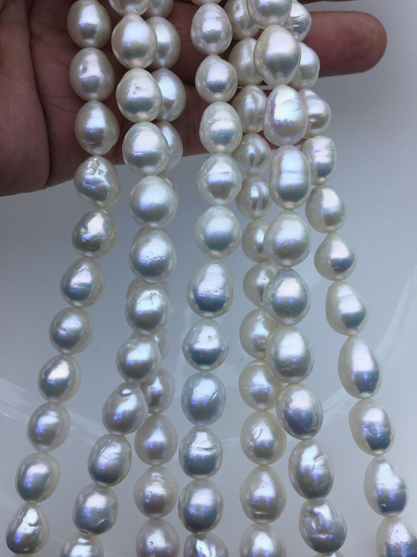 AA 9-11mm white drop Edison Freshwater Pearl,ED12-2A-5-67