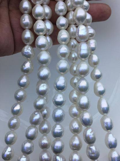 AA 9-11mm white drop Edison Freshwater Pearl,ED12-2A-5-67