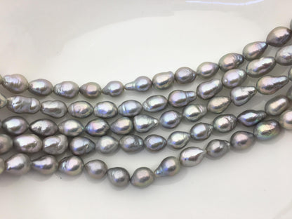 AA+ 10-12mm big gray baroque drop Edison Freshwater Pearl,ED12-2A-5-1