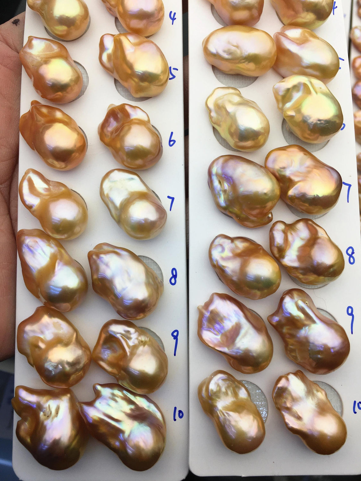 1 pair AAA 13-15mm Natural pink peach Rainbow Flame ball Pearl Pairs - large Baroque freshwater pearl pairs,Fire Ball Pearl,FL15-3A-8-29