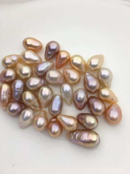 16pcs AAA/AA+ 10-12mm purple orange baroque Edison Freshwater Pearl,no hole,ED10-3A-2-37