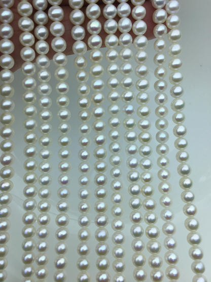 AAA 5.5-6mm white round freshwater pearls,white freshwater round loose pearl wholesale,tiny pearl supply,RP5-3A-8