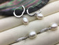 AAA white oval pearl earring wedding,Sterling Silver rice pearl dangle earrings,bridal earrings pearl,SE3-070