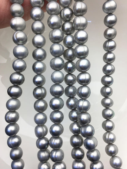AA+ 8.3-9.2mm gray potato freshwater pearls,CR9-T3