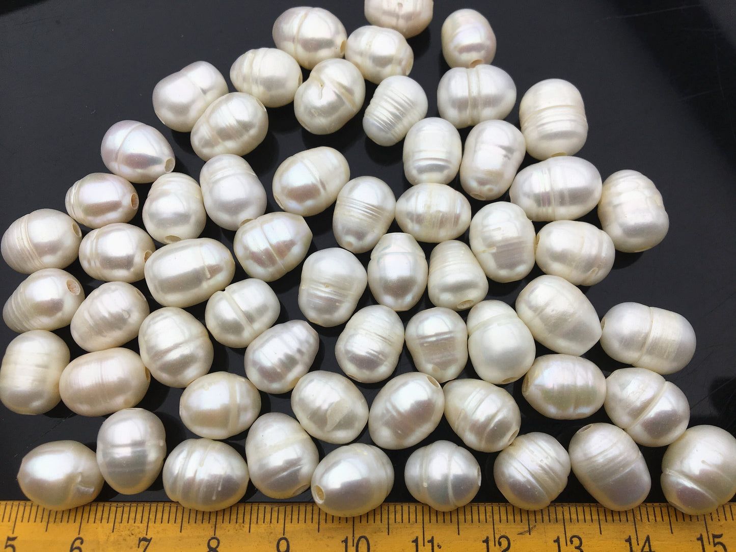 20pcs AA 9.3-10.3x11-14mm white rice freshwater pearls,2.2mm big hole,Christmas,Valentine's Day gift,for leather ,Love,Happiness,LR10-2A-5