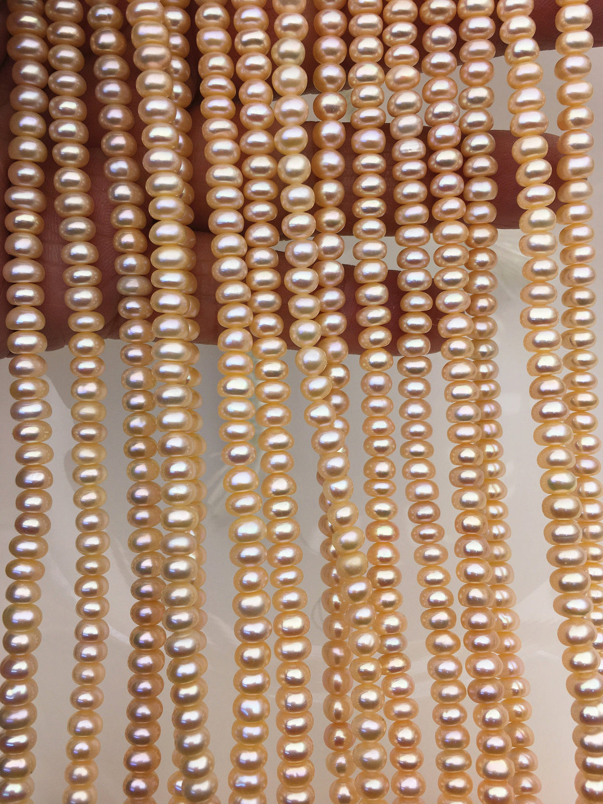AAA 5-6mm pink button round freshwater pearls,Rondelle pearl Beads,white freshwater pearl,loose strands,SM5-T1