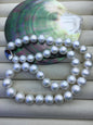 17.5 inches AA+ 9-11mm white near round freshwater Pearl necklace,genuine freshwater Pearl necklace, Natural Pearl Necklace,NPN1-063