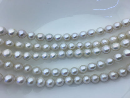 AA+ 11-13mm white oval near round freshwater pearls,loose pearl beads,round pearl string,pearl necklace DIY jewelry material,RP12-2A-6