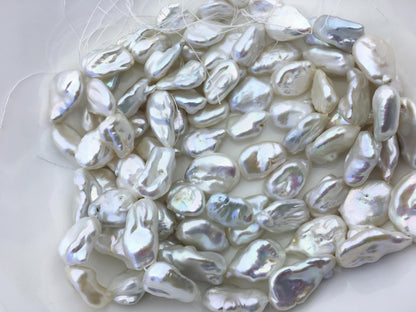 AA+ 14-16mm white long keshi baroque Freshwater Pearl,DIY Loose Freshwater Pearl,wholesale price,china wholesale pearl,ZS-200-108