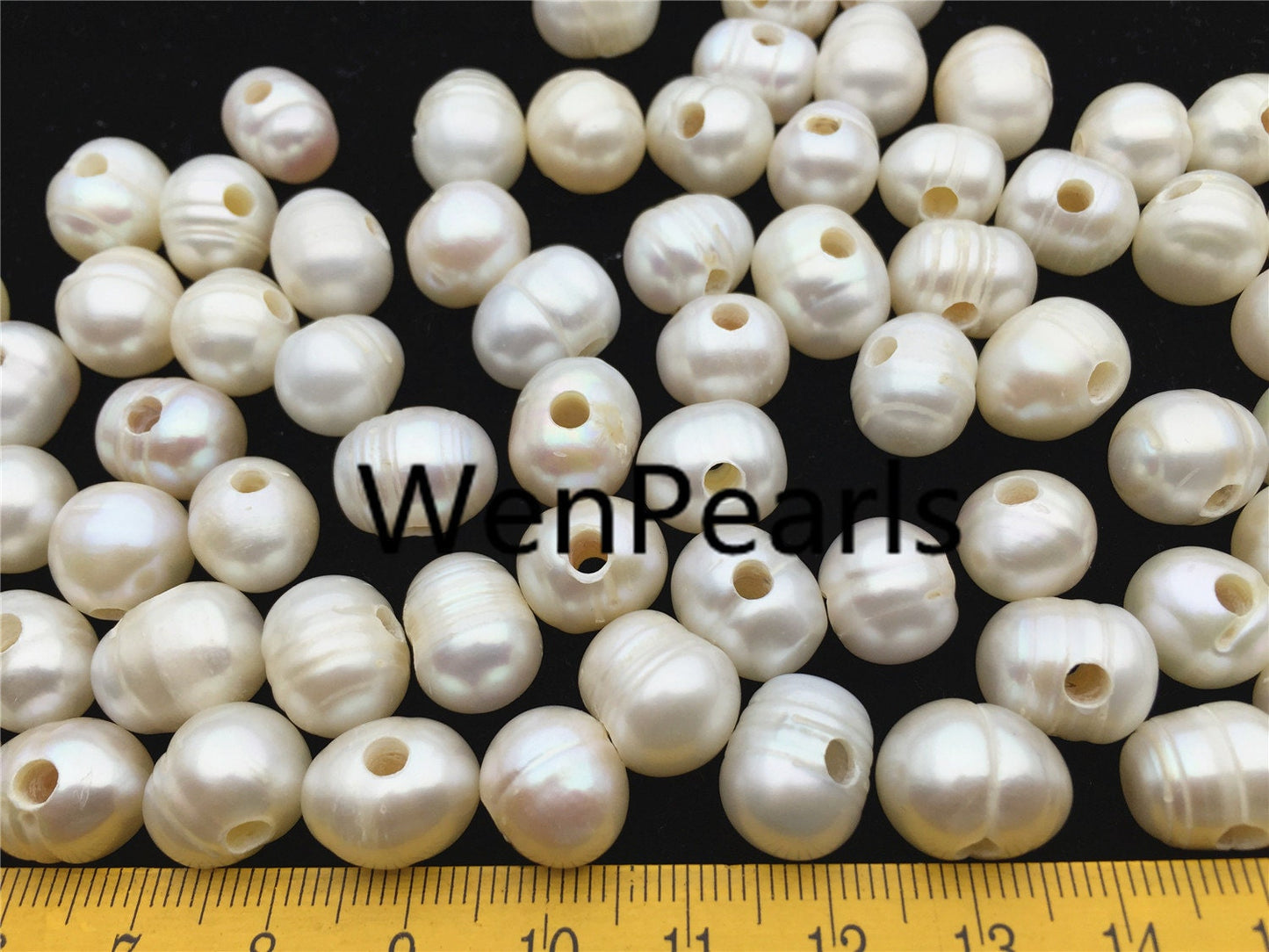 30pcs AA 11-12mm white potato pearls,3mm large hole,direct my pearl farm,pearl bead SALE,large hole pearls,30pcs,CR11-A-1