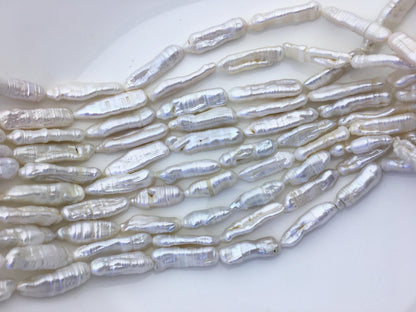 AA 6-9mm white Thick Keshi Biwa Pearl Necklace,ZS-200-120-12