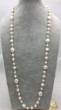 30 inches white nugget pearl Long Necklace,white Pearl necklace,NPN1-081
