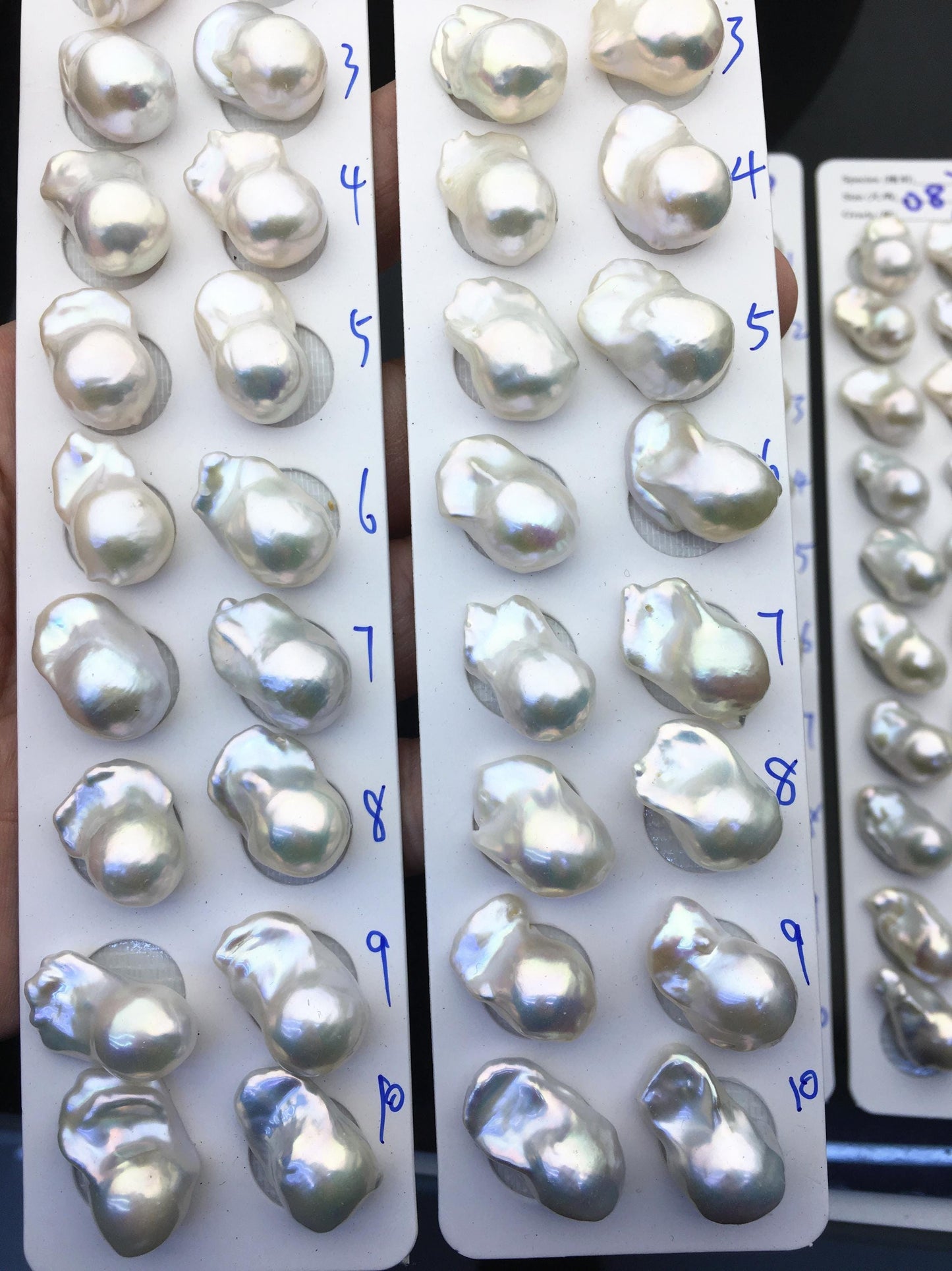 1 pair AAA 12-15x18-24mm White Flame ball Pearl Pairs - large Baroque freshwater pearl pairs,Fire Ball Pearl,FL15-3A-8-47
