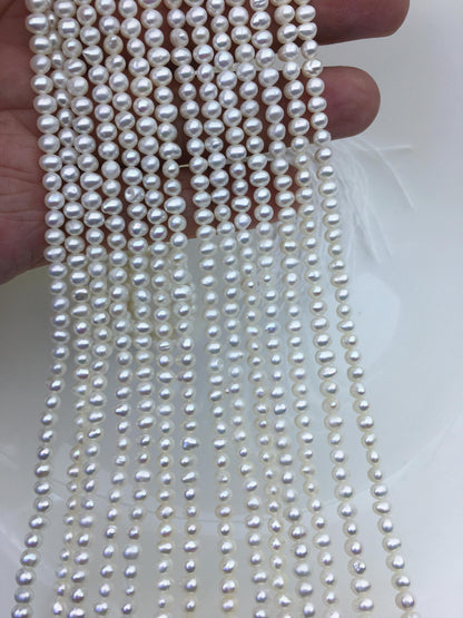 AA+ 3.5-4mm white potato pearls,seed freshwater pearl,small size pearl,for pearl necklace,CR3-2A-1