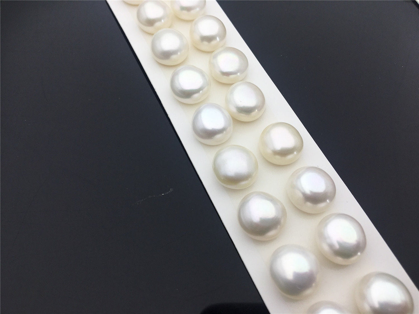 Rare!AAA 11.5-12mm White baroque button freshwater pearls,near round button pearl pairs,pearl earring,pearl stud,BTN11-2A-5