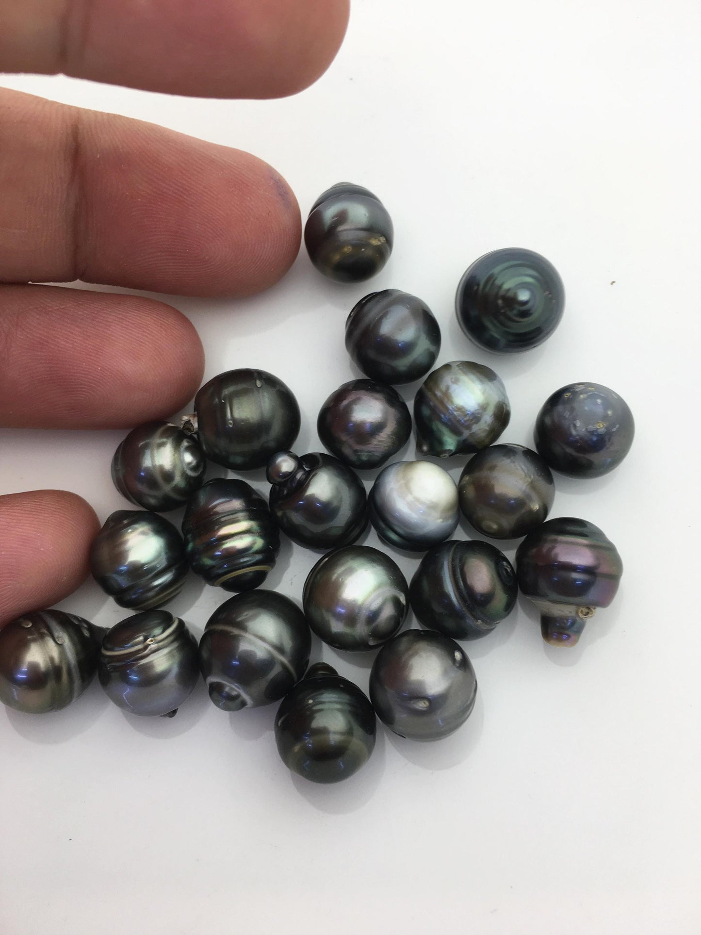 21pcs 11-13mm mix color drop Tahitian Sea Pearl,no hole, TH-temp-010