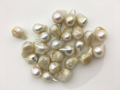 5pcs AA 10-11.5mm White Flame ball Pearl,Baroque pearl Pendant,Baroque Cultured Freshwater Pearl,no hole,FL12-2A-2