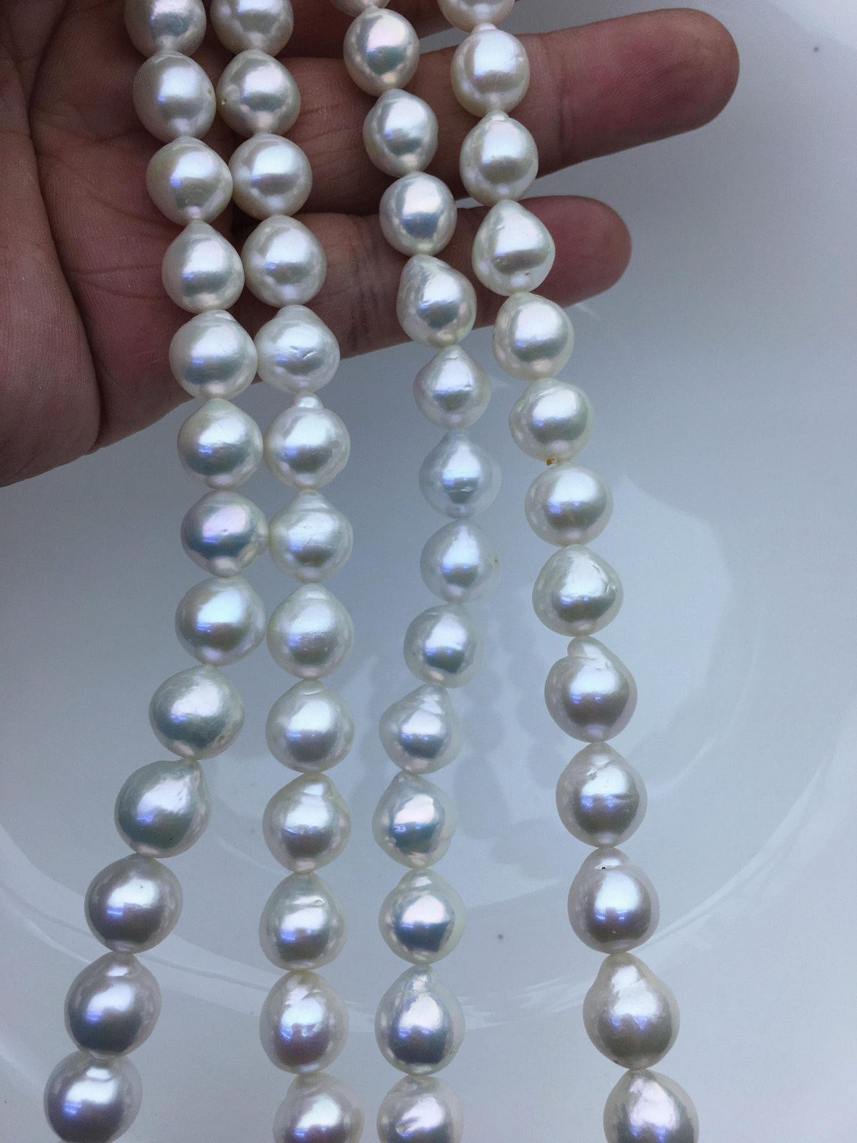 AA+ 9-11mm white short teardrop freshwater pearls,Christmas,Valentine's Day gift,for pearl necklace,Love,Happiness,LR10-T6