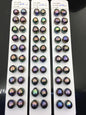 5 pairs AAA 11-12mm Black Rainbow baroque drop edison freshwater pearl Pair,top half hole,ED11-3A-2-26
