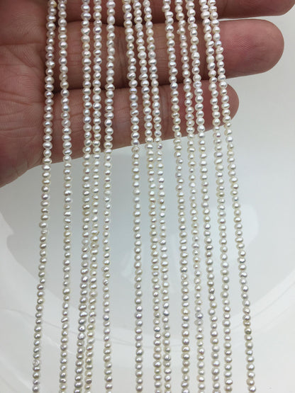 AA+ 2-2.5mm white tiny seed potato freshwater pearls,seed pearl,small size pearls bead wholesale,CR2-2A-2