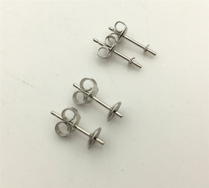 2.5mm/3mm/5mm CUP size sterling silver stud, stud for earrings,ASL-ER-013
