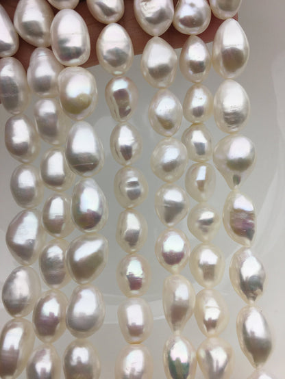 AAA 11.5-12.5mm Big white nugget freshwater pearls,Cultured pearl,diy pearl beads,Mother of Groom Maid of Honor Bridesmaid,LM12-3A-2