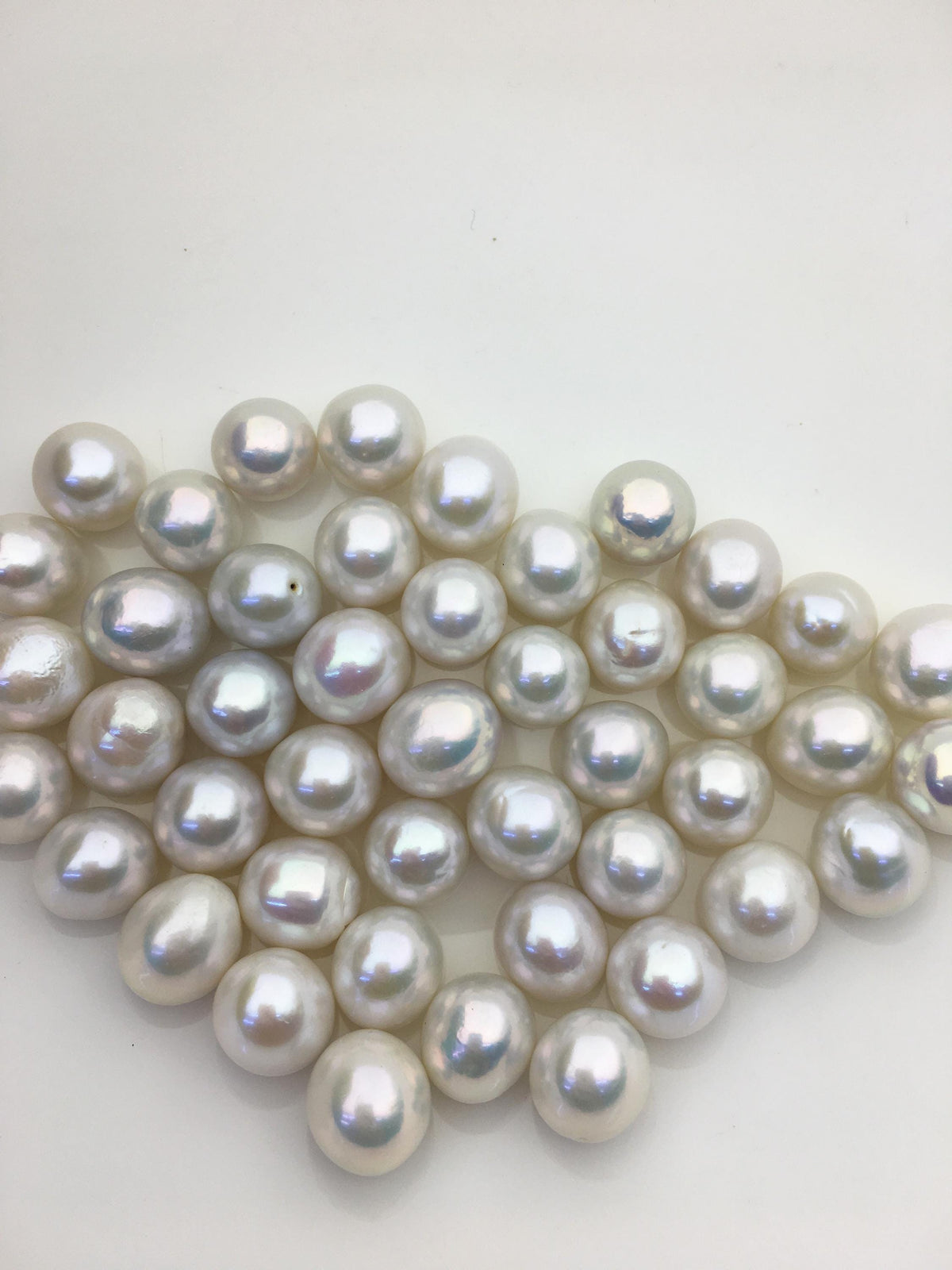 10pcs AAA 11-12mm BIG white rice freshwater pearls,no hole,LR11-3A-3