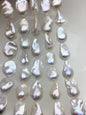 15.5'' AAA- 14-18mm Big White flame ball freshwater pearl,FL15-3A-7-21