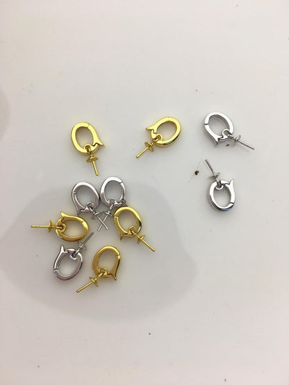 2pcs 6x8mm Silver/Gold S925 sterling sliver pendant hook, for pendant,for DIY,wholesale,ASL-P-006