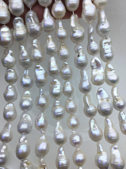 15.5'' AA 11-13mm white flame ball pearl,FL15-2A-5-70