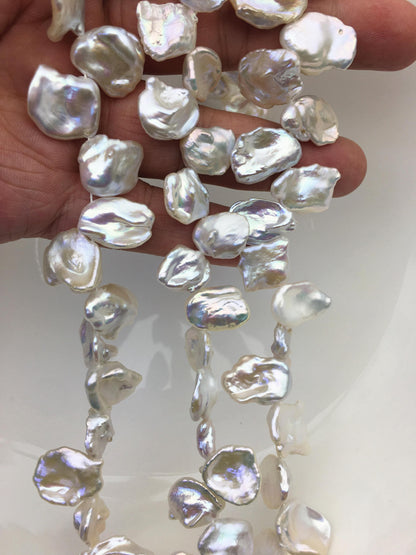 AAA 11-13mm White Keshi Pearls,wholesale price,baroque pearl,keshi pearl strands,ZS-129-14