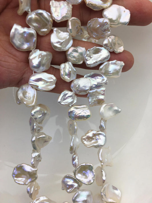 AAA 11-13mm White Keshi Pearls,wholesale price,baroque pearl,keshi pearl strands,ZS-129-14