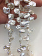 AAA 11-13mm White Keshi Pearls,wholesale price,baroque pearl,keshi pearl strands,ZS-129-14