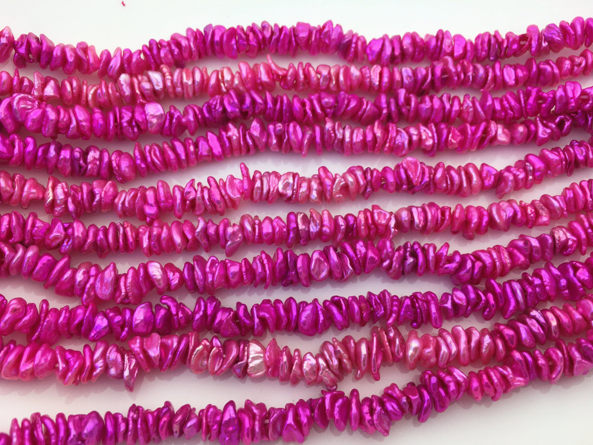 AAA 5-6mm red Keshi pearls,Center drilled,ZS-128-40