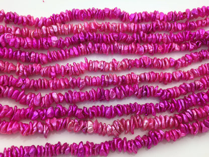 AAA 5-6mm red Keshi pearls,Center drilled,ZS-128-40