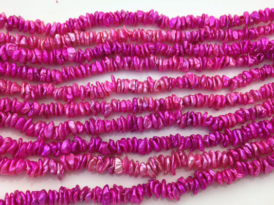 AAA 5-6mm red Keshi pearls,Center drilled,ZS-128-40