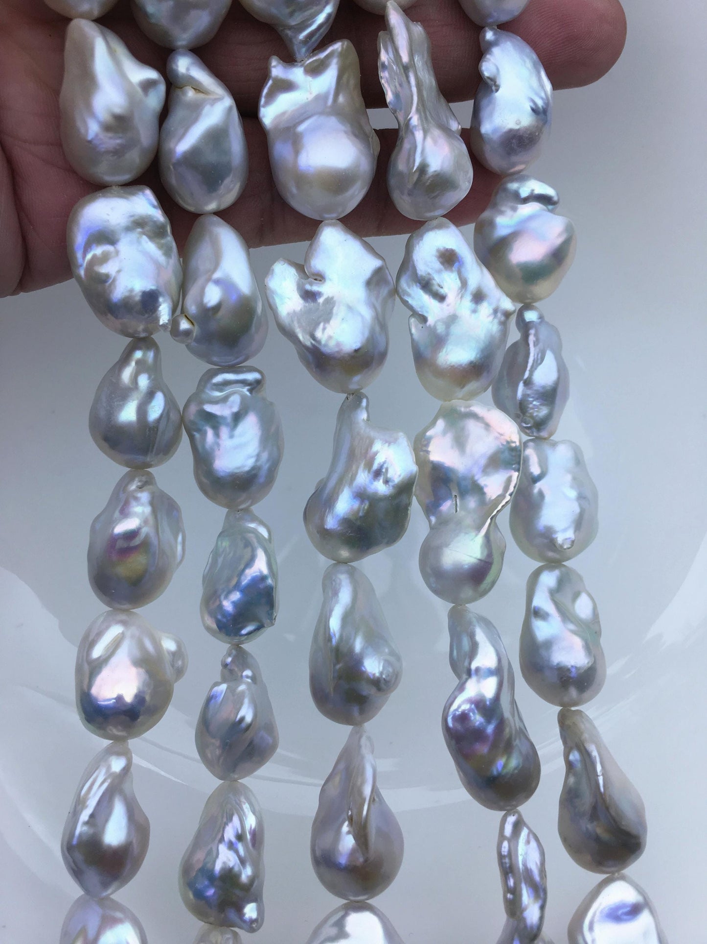 15.5'' AAA 13-17mm Natural Gray flame ball freshwater pearl,FL15-3A-7-41