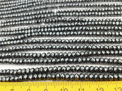 Hematite,3x4mm Rondelle Beads,AAA,Very Shining, 140pcs,15.5 inches,G50-B34-003
