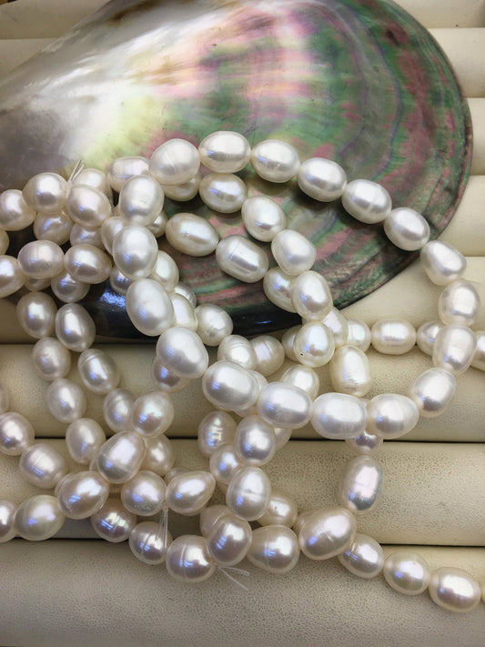 7 inchs AA+ 7.5-8.4mm white rice Freshwater pearl Elastic string Bracelet,rice pearl bracelet,B8-015