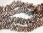 AA 5-6mm brown Biwa Pearl Necklace,Genuine Fresh Water Pearl,Wedding Necklace,Mothers Day,ZS-80-10-3