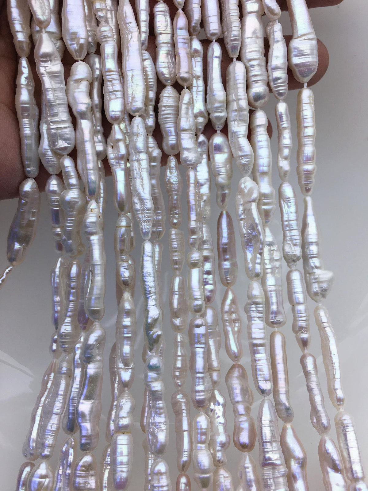 AA 4-7mm White Toothpick freshwater pearls,ZS-80-22