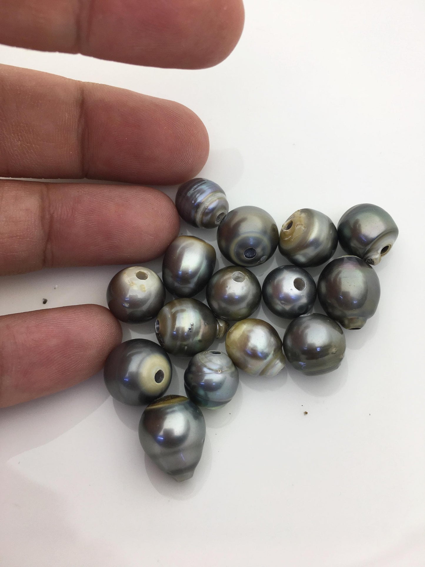 15pcs 10-13mm 2.2mm large hole mix color drop Tahitian Pearl,TH-temp-028