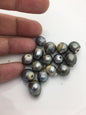 15pcs 10-13mm 2.2mm large hole mix color drop Tahitian Pearl,TH-temp-028